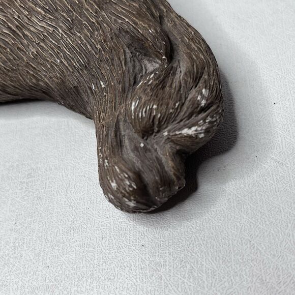 Vintage 1981 Sandicast By Sandra Brue Brown Harp Seal Pup Sculpture Figurine 7" - Picture 4 of 16
